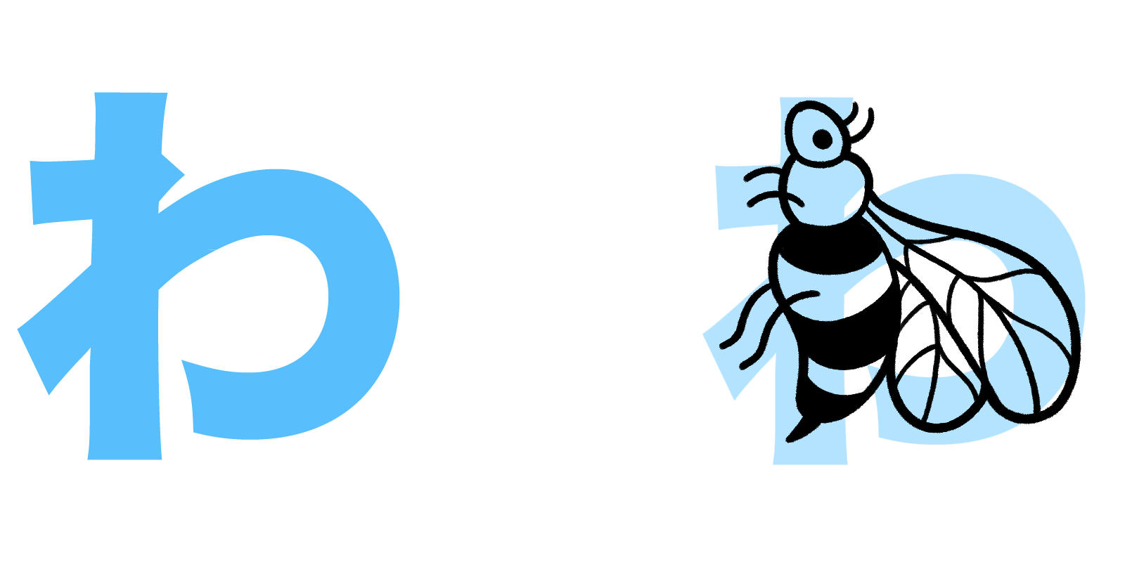 わ hiragana mnemonic